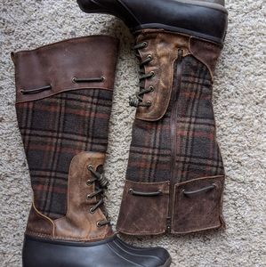 Sperry Saltwater Tall Wool Plaid Duck Boots